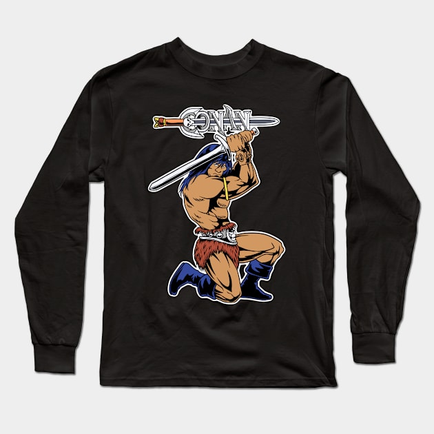 The barbarian Long Sleeve T-Shirt by littlepdraws